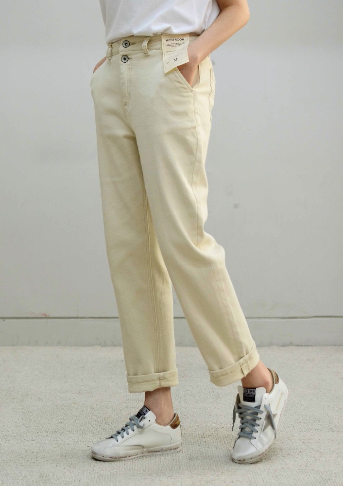 vintage half-baggy pants