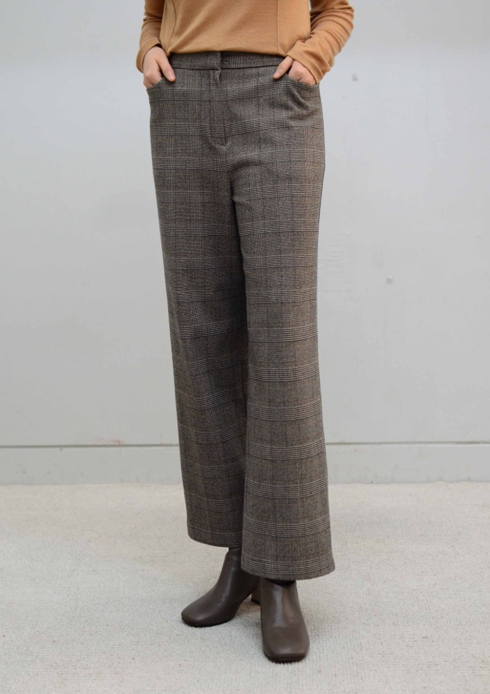 Evelyn Checkered Wide Pants
