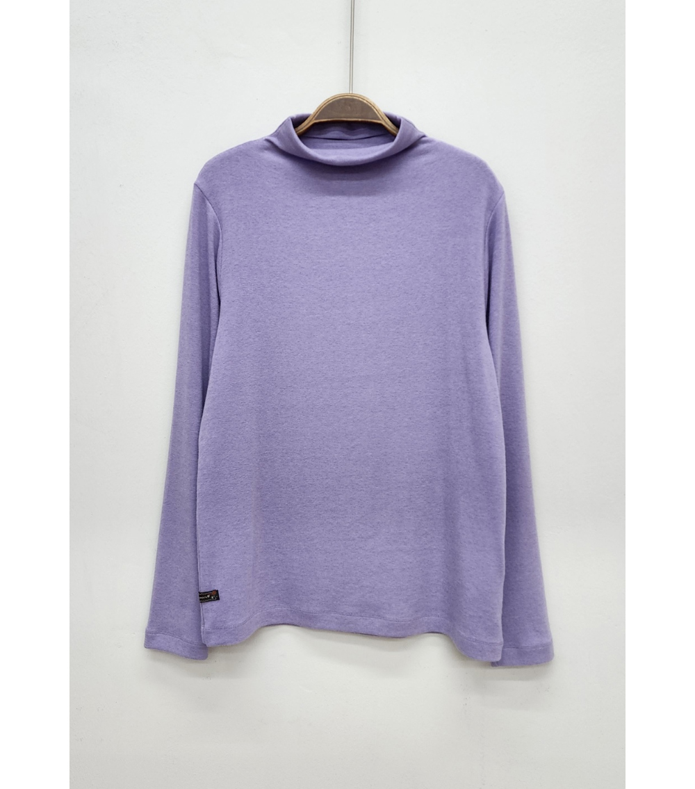long sleeved tee lavender color image-S14L6
