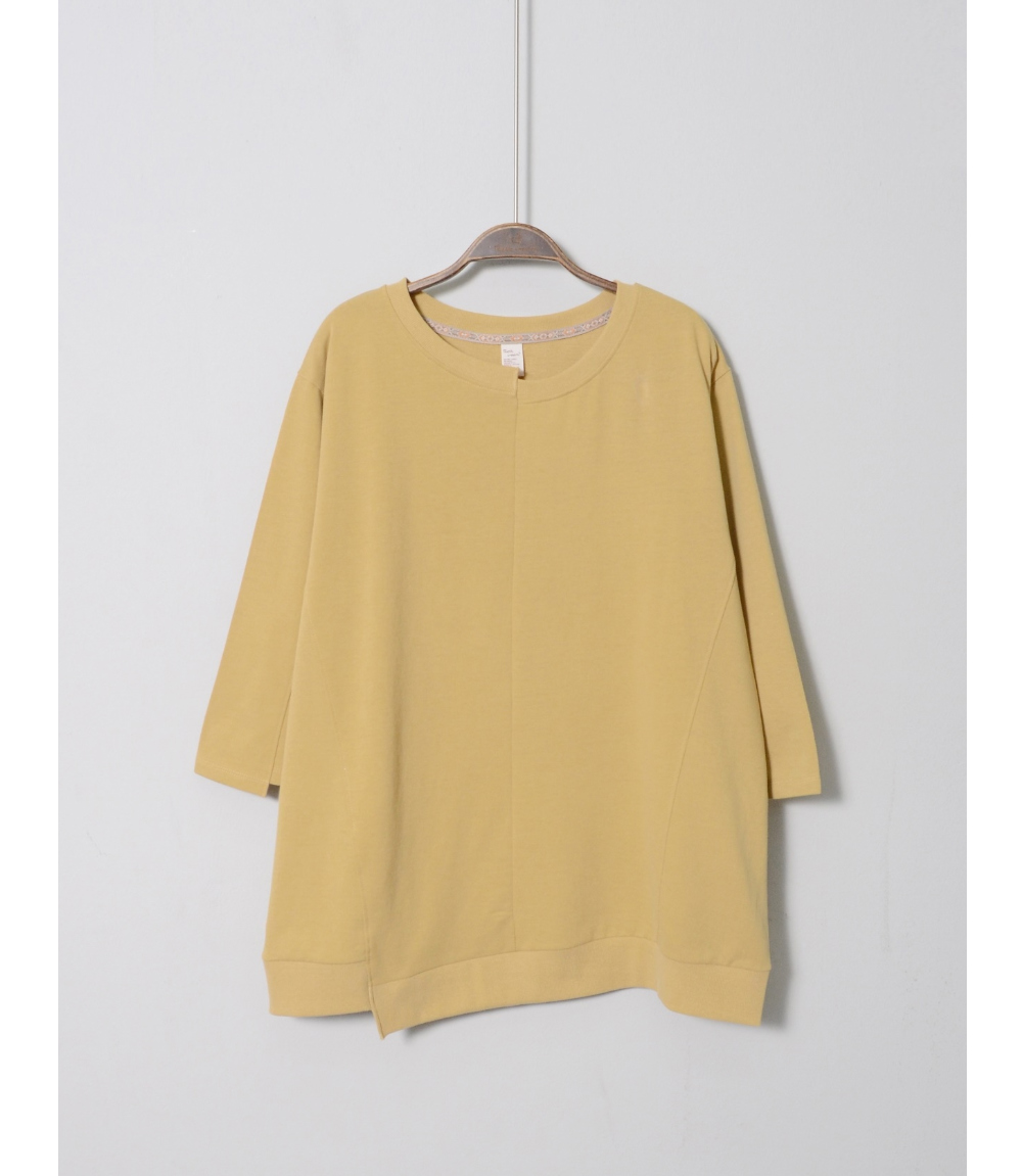 short sleeved tee mustard color image-S2L41