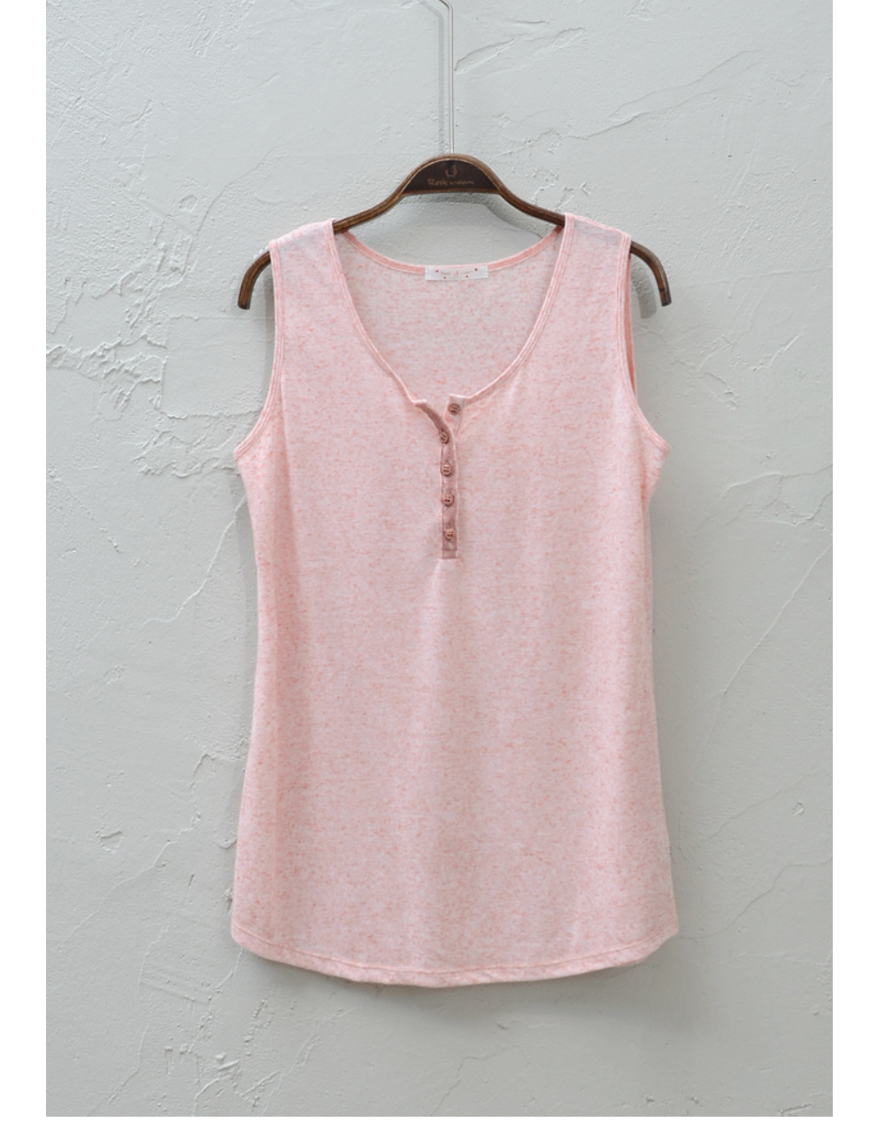 sleeveless baby pink color image-S1L43