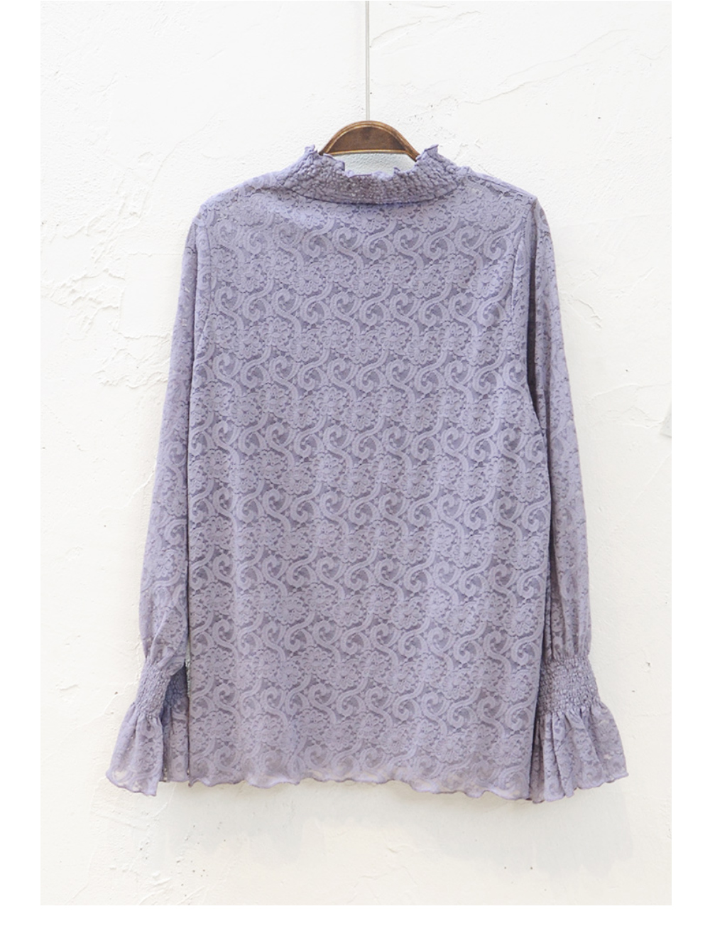 long sleeved tee lavender color image-S1L39