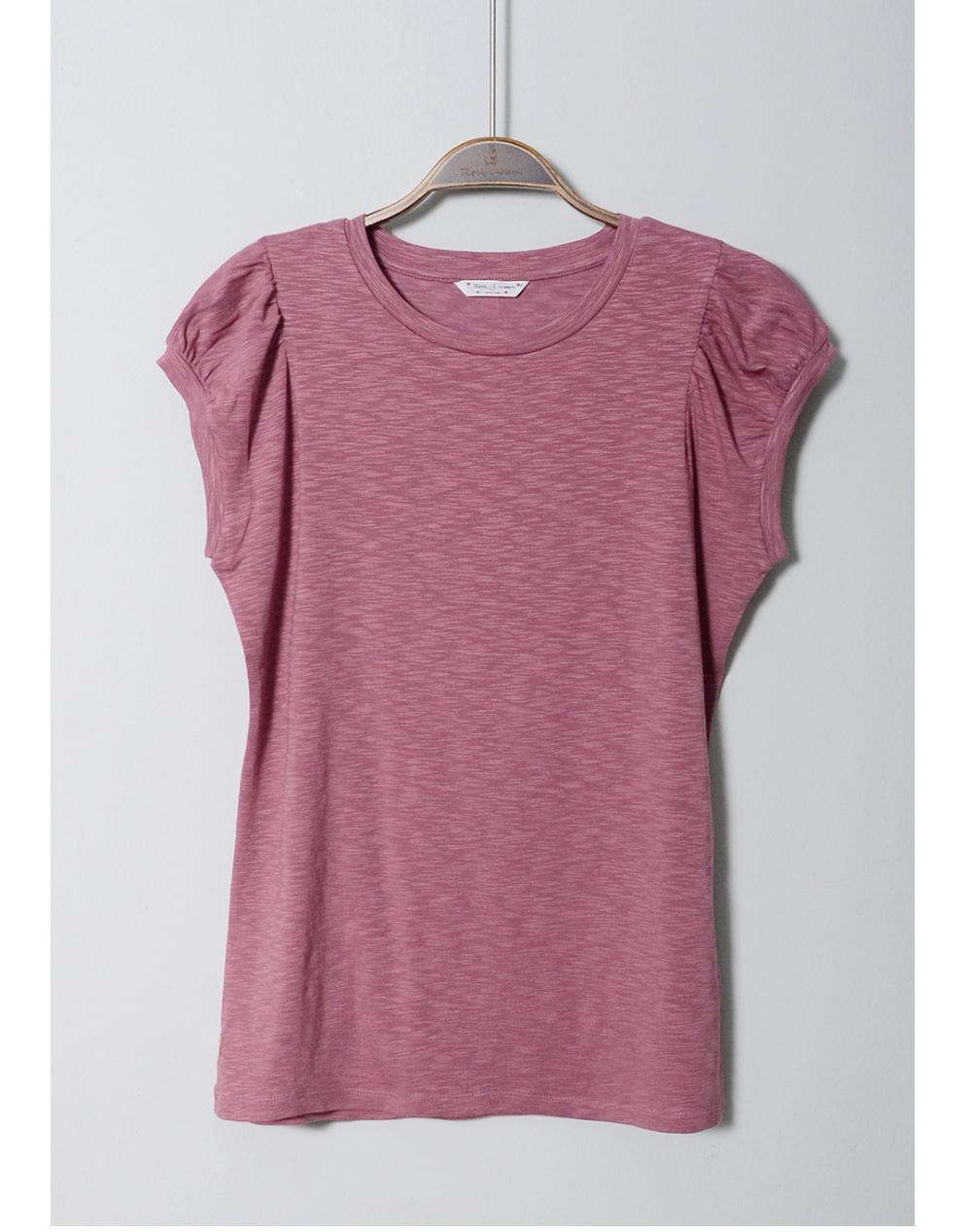 short sleeved tee pink color image-S1L64