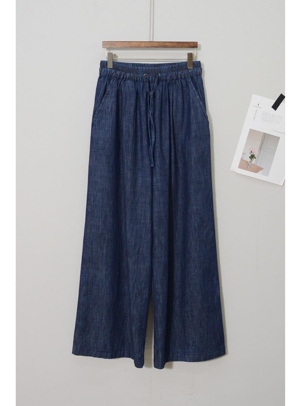 Pants navy blue color image-S1L41