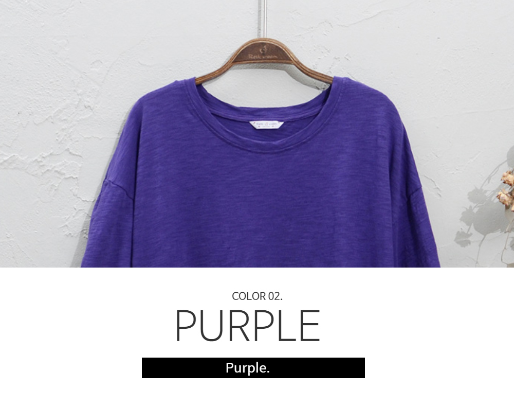 short sleeved tee violet color image-S1L61