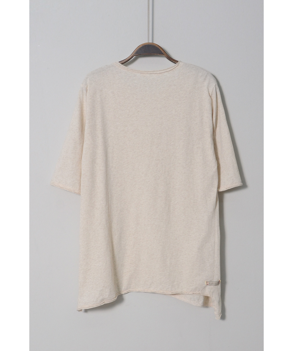 short sleeved tee cream color image-S2L17