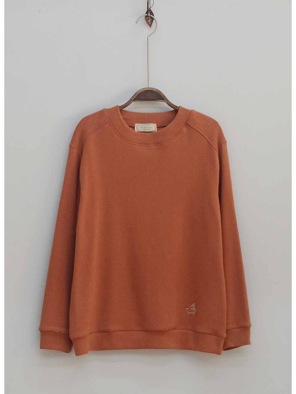 long sleeved tee brown color image-S1L53