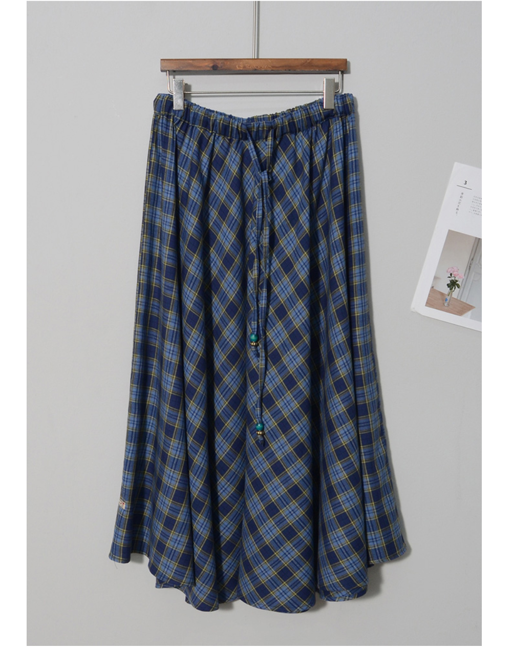 long skirt navy blue color image-S1L43
